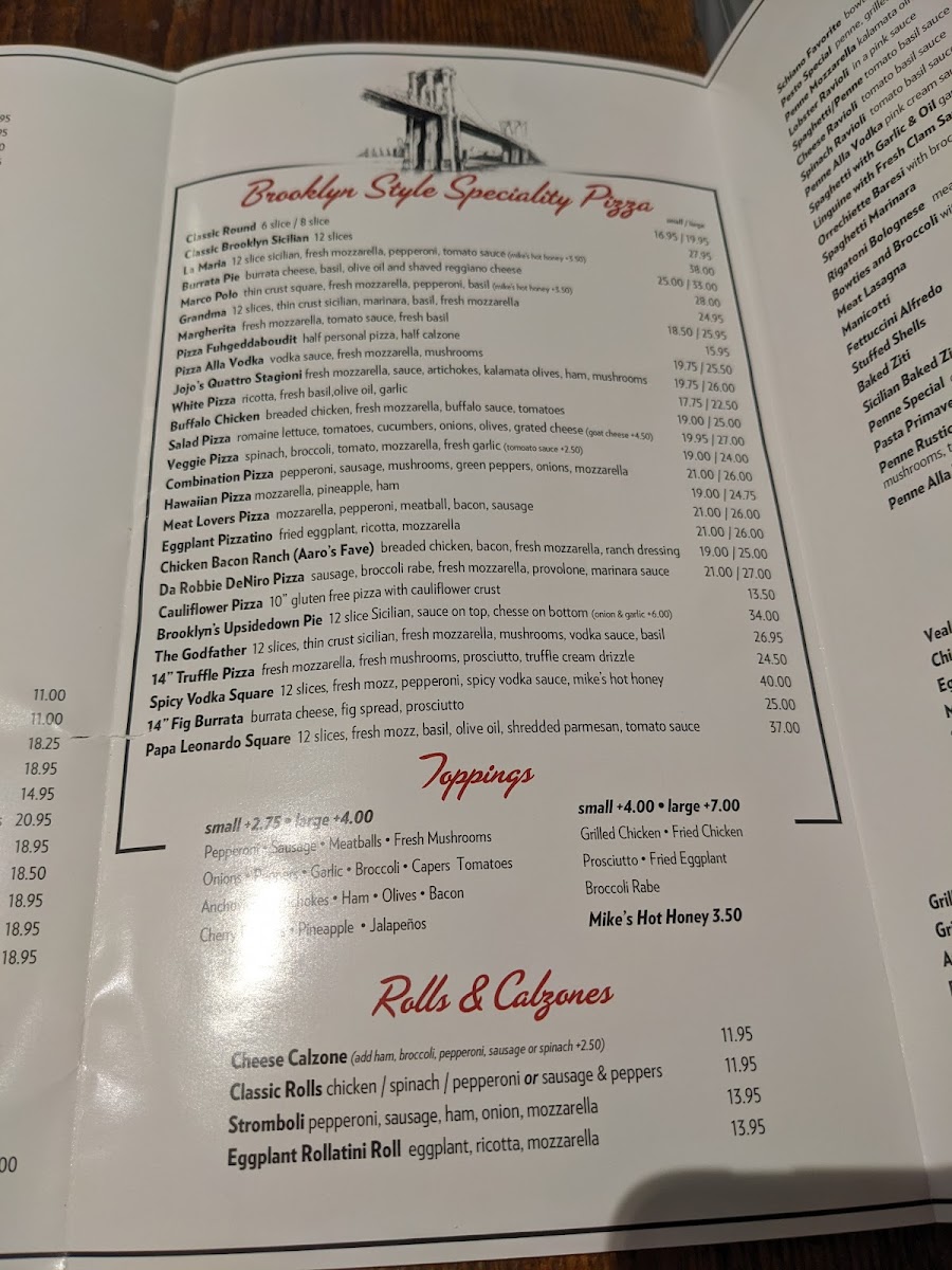 Mancini Pizza Menu - Image 3